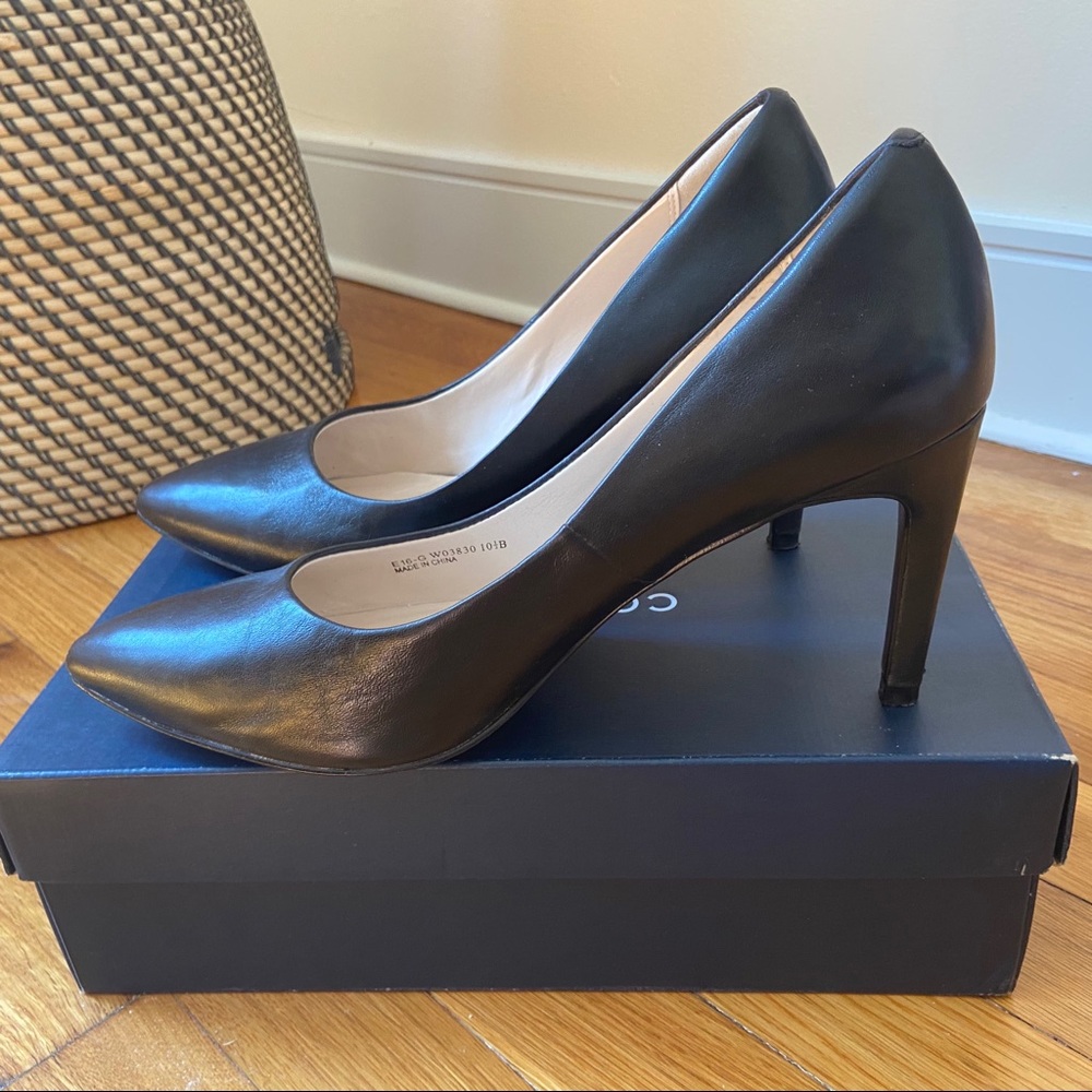 Cole Hana Black Leather Punps ABGL GRD PMP 85mm II